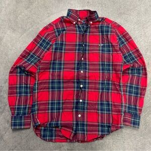 Vineyard Vines Red and Blue Plaid Men's Shirt